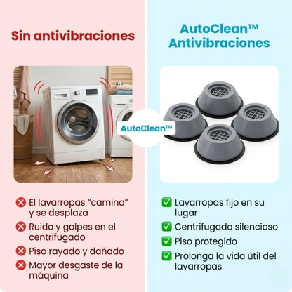 AutoClean™ - Set x4 patas antivibraciones para lavarropas