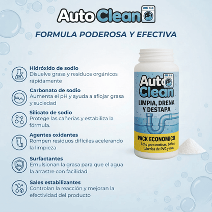 AutoClean™ Limpia y destapa tus cañerias