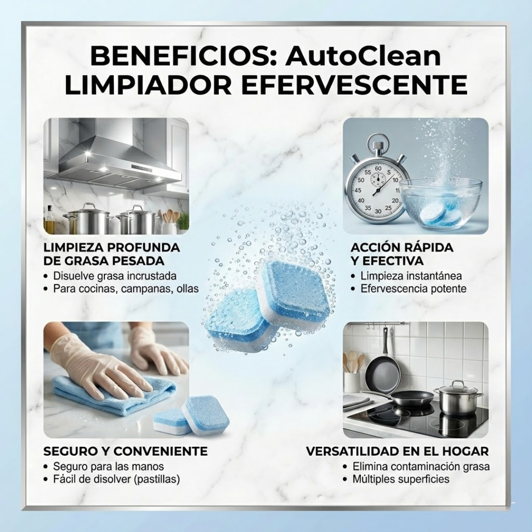 AutoClean™ PACK 12 PASTILLAS EFERVESCENTES PARA GRASA PESADA
