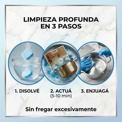 AutoClean™ PACK 12 PASTILLAS EFERVESCENTES PARA GRASA PESADA