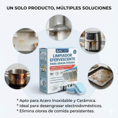 AutoClean™ PACK 12 PASTILLAS EFERVESCENTES PARA GRASA PESADA